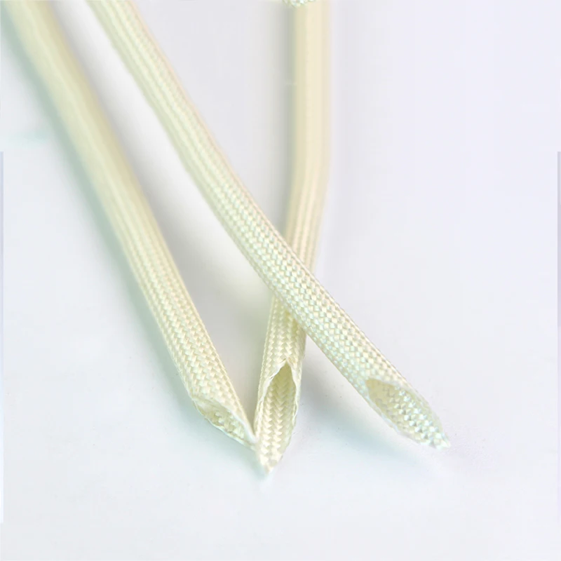 ID 1mm ~ 25 mm Braided Fiberglass Sleeve 600 Deg.C High Temperature Chemical Glass Fiber Tube Fiberglass Sleeving Black White