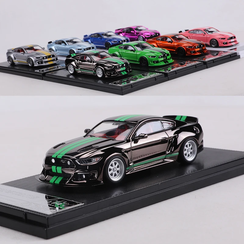 Liberty 1:64 Ford Mustang GT Widebody Legierungs-Simulationsautomodell Spielzeugsammlung Ausstellungsstück
