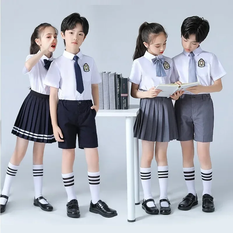 

School Uniforms for Children Kids Clothing Sets School Uniform Tops+SkirtTeenager Girls Student Boys Choir Costumes