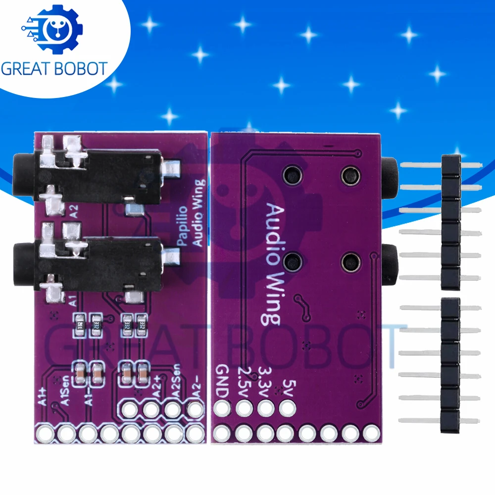 Dual 3.5mm Stereo Microphone Audio Interface Module Headphone MP3 Adapter Board for Arduino Raspberry Pi DIY Audio