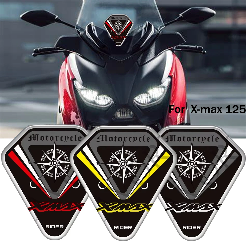 

Motorcycle tank Fuel pad front windshield wind deflector Emblem stickers protection For Yamaha X-max Xmax X Max 125 250 300 400