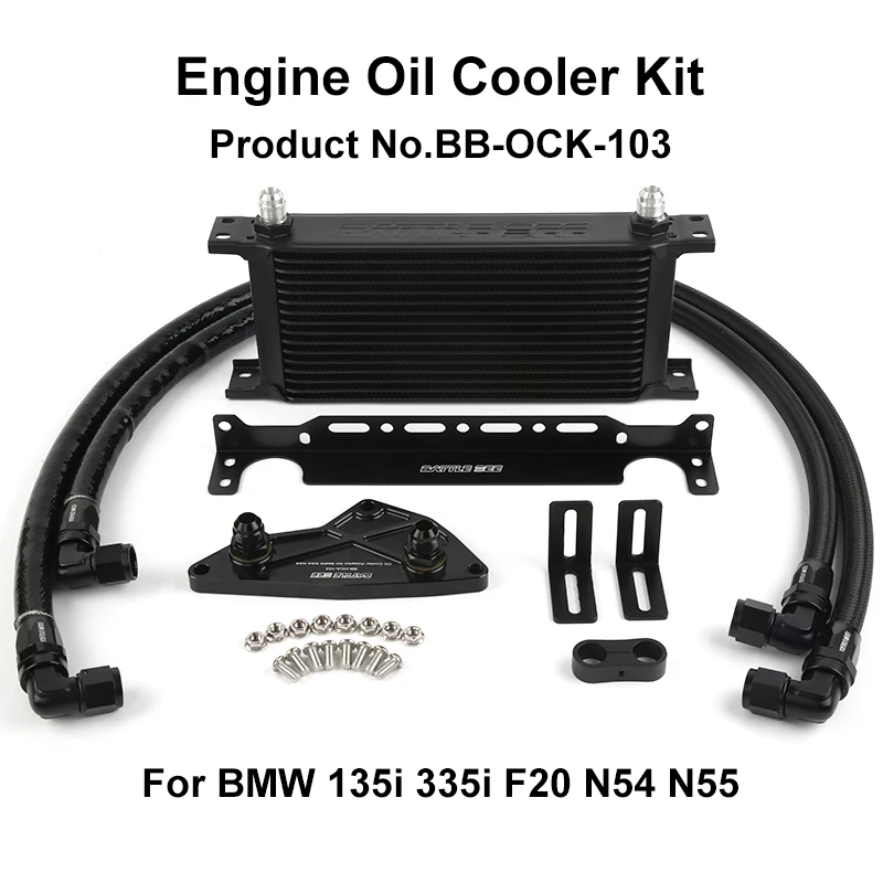 

N54 Oil Cooler Car Accessories AN8 Radiator For BMW 135i 335i F20 N54 N55 Hydraulic Oil Cooler kit BB-OCK-103