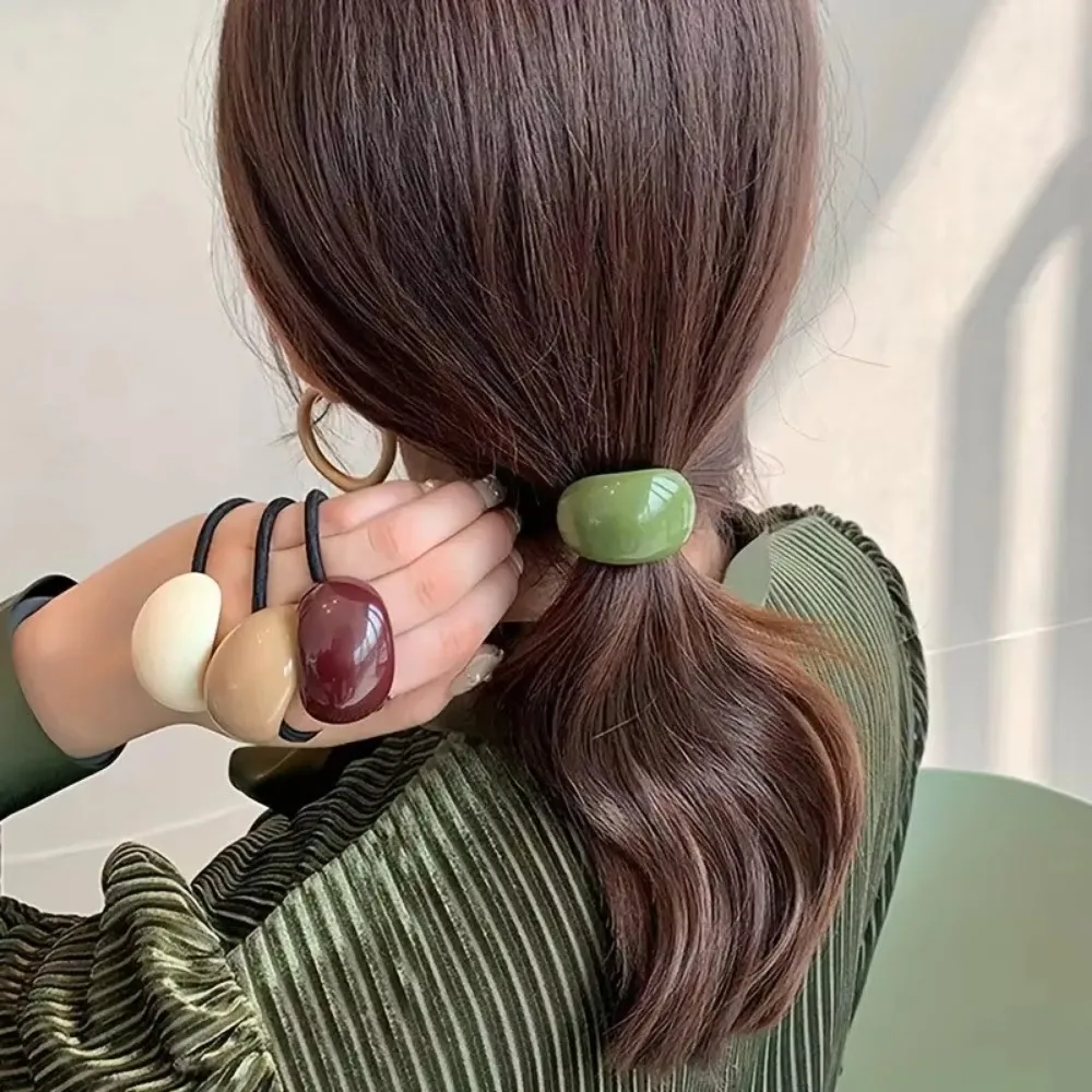 New Summer High Elastic Rubber Hair Bands Firm Ponytail Hold Stylish Premium Hair Rings Girls Daily Wear Hair Accessories