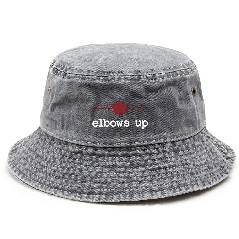 1pc Elbows Up Hat, Canada Style Hats 2025, Hats for Women, Bucket Hats for Men, Wide Brimmed Hat, Halloween Decorations Outdoor,