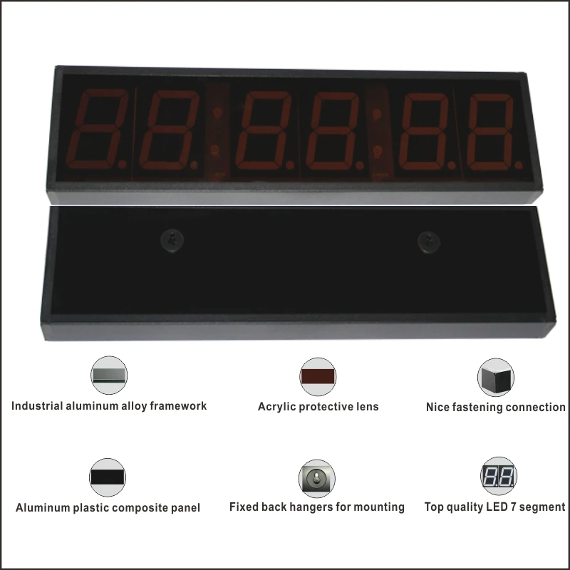CP19 Large Game Clock Red LED Display Digital Chrono Stopwatch Timer with Start Stop Button