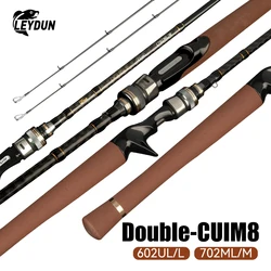 LEYDUN Fishing Rods Ultralight 1.8m 2.1m 2 Top Tip Fast Action Spinning Jigging rod UL L M ML Carbon Casting Travel Feeder Rod