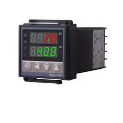 REX-C100 Digital PID Intelligent Temperature Controller Alarm AC110-240V Universal/K Type REX C100 termostato uscita relè SSR