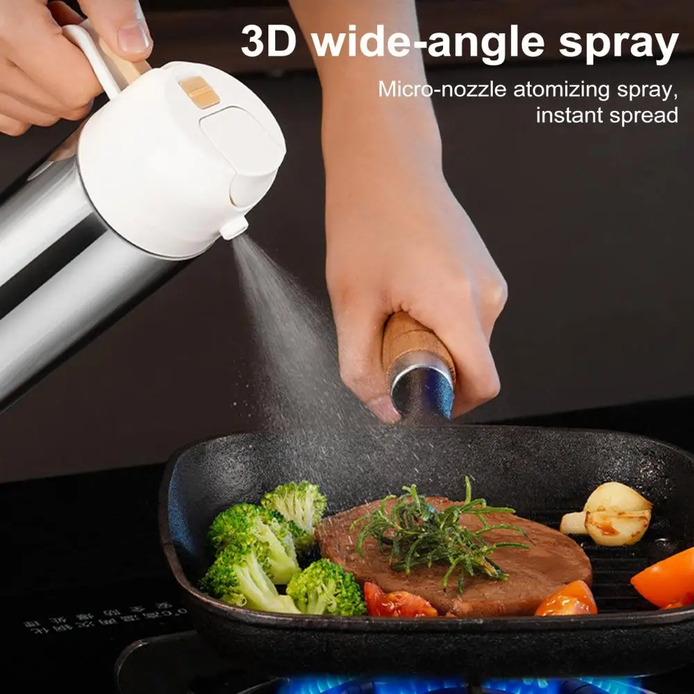 

2-in-1 Oil Dispenser Stainless Steel Olive Oil Dispenser Sprayer Set for Kitchen Cooking 2-in-1 Food-grade for Air for Cooking
