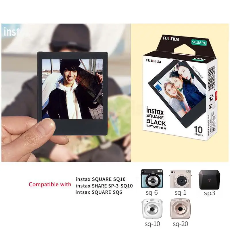 ورق تصوير فوجيفيلم إنستاكس سكوير بحواف بيضاء، 10-100 ورقة، متوافق مع كاميرات Instax SQ10 و SQ6 و SQ20 وطابعة SP-3 - 5