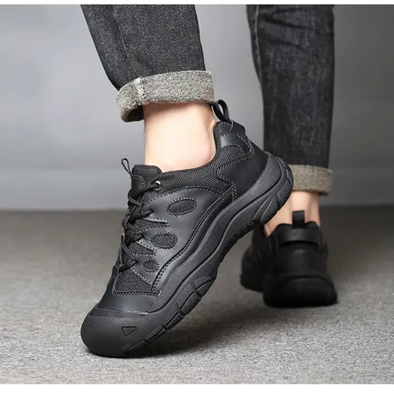 

Spring and Summer Patchwork Mesh Round Toe New Brand Breathable Lace-up Flat Low-top Fashionable and Trendy Hiking Shoes