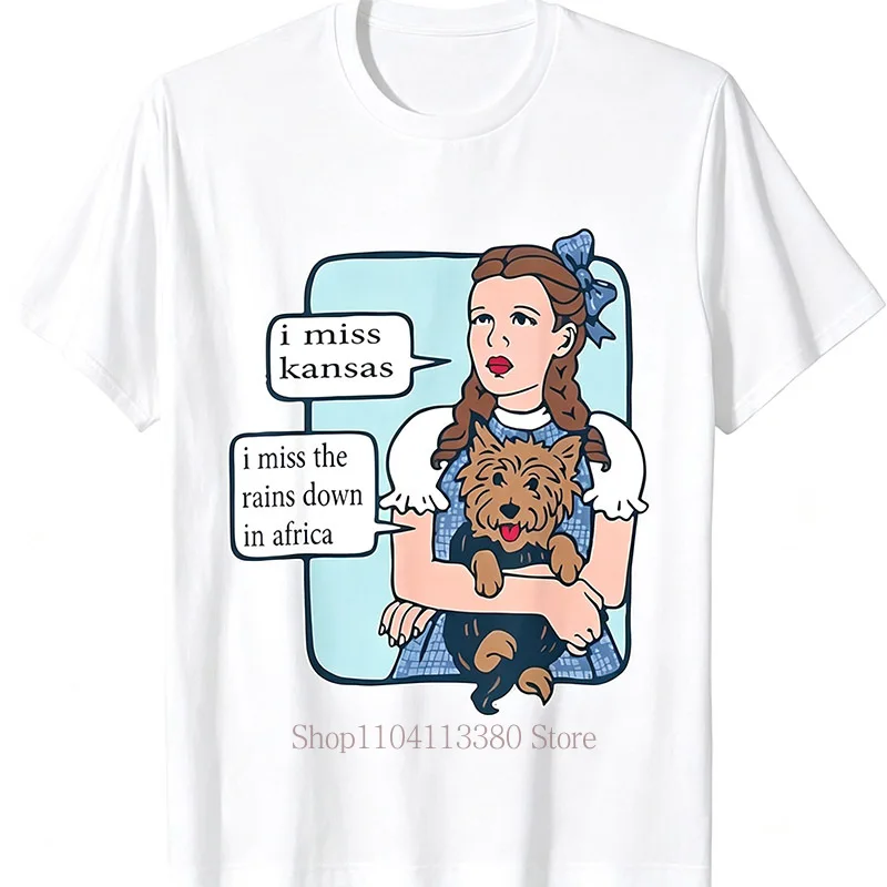 Funny Kansas African Rain Jokes T-Shirt for Women Summer Casual Fashion Streetwear Y2K Tops Crew Neck Short Sleeve Comfort Tees