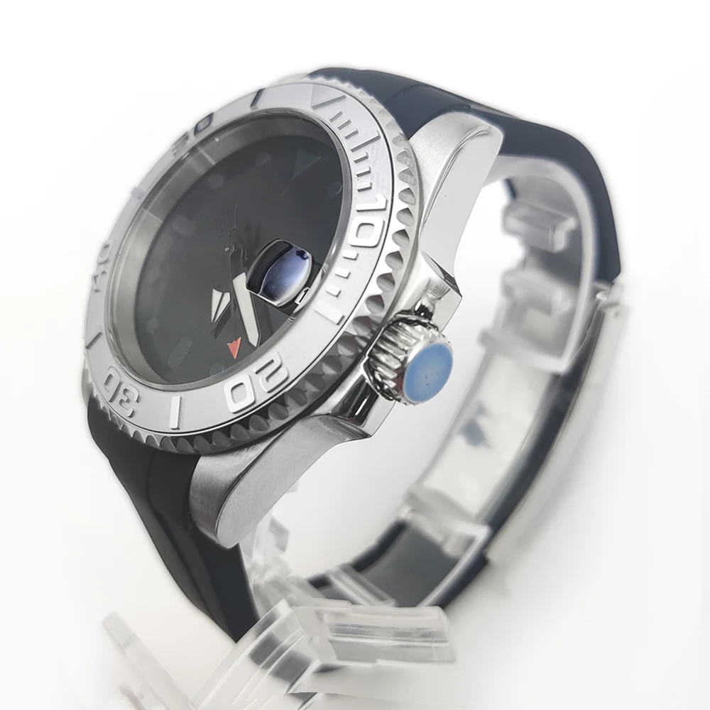 40MM No Logo Automatic Men's Watch Waterproof Solid Case Ceramic Bezel NH35 Men's Watch Automatic Mechanical Watches