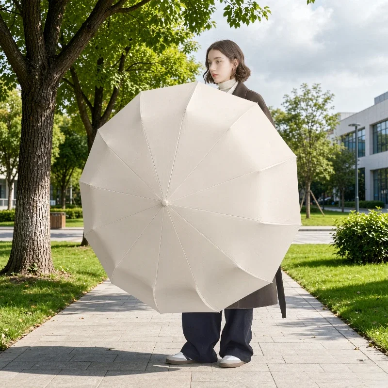 Large Golf Umbrella Auto Open Close Reinforced Windproof Loop Handle Heavy Duty UV Sun Rain Protection Outdoor Travel Use 골프 우산