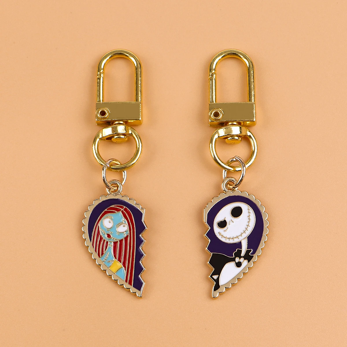 The Nightmare Before Christmas Keychain for Car Keys Accessories Keychains Women Keyring Fashion Jewelry