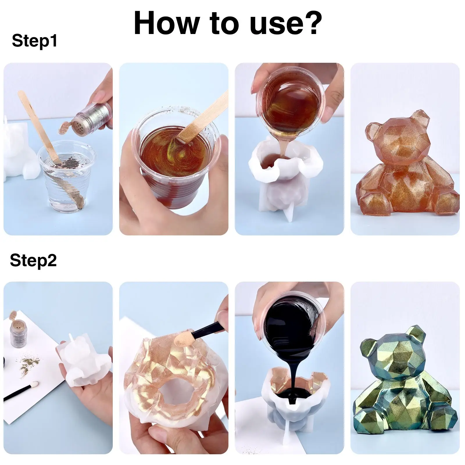 صبغة راتنج الحرباء اللامع ، السحر ، تغير اللون ، اللؤلئ ، البودرة ، فن الأظافر ذاتي الصنع ، ظلال العيون ، والأشعة تحت البنفسجية ، والإيبوكسي ، وصناعة المجوهرات #5