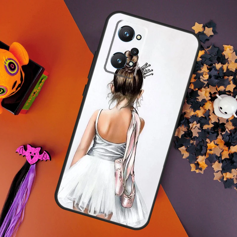 Ballerina Girl Dancing For Realme GT Neo 5 3 2 C55 C35 C33 C31 C30 C25 C21Y C15 C11 Realme 10 8 9 11 Pro Plus Case