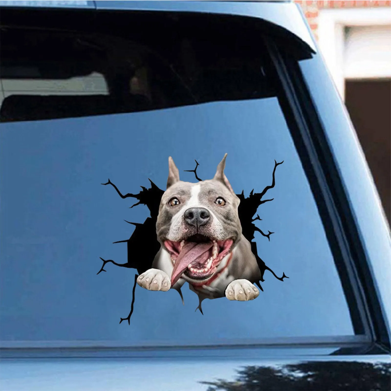 Self-adhesive 3D Decal Pet Dog car sticker 3D animal Car Sticker Waterproof Auto Decors on Bumper Rear Window Trolly Case