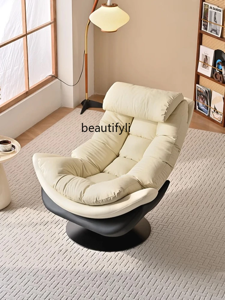 Single sofa light luxury rotatable designer leisure lazy sofa living room single chair