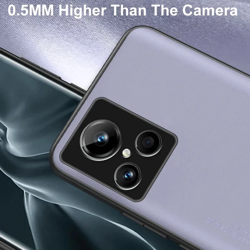 Capa de couro de luxo para realme gt2 master explorer edition, capa de silicone para gt 2 neo 2 2t 3t gt2 pro