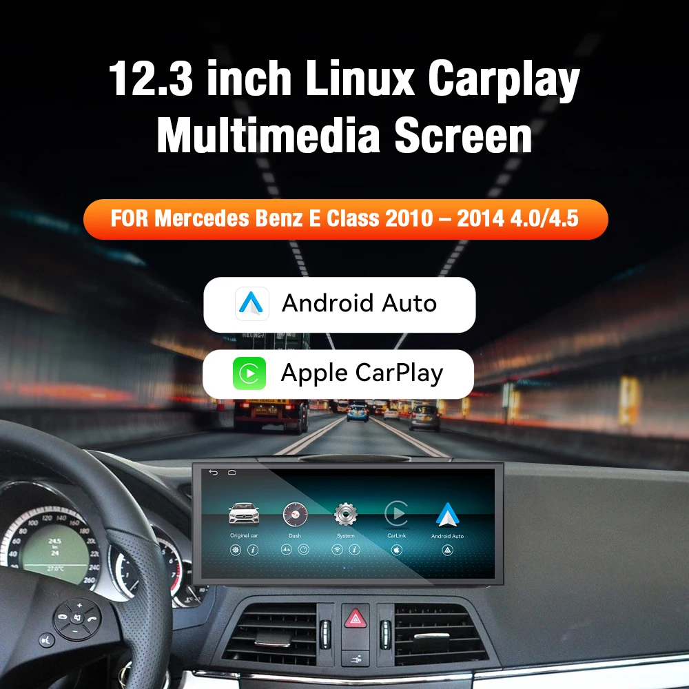 ZWNAV 12.3 Inch Car Radio FOR Mercedes Benz E Class 2010-20144.0/4.5 GPS Navigation With Touch Screen Wireless Carplay FM AM DSP