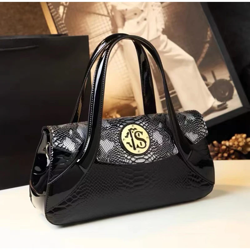 

Women Leather Handbag Top Handle Tote Bag Evening Shoulder Wedding Satchel Retro Purse Designer