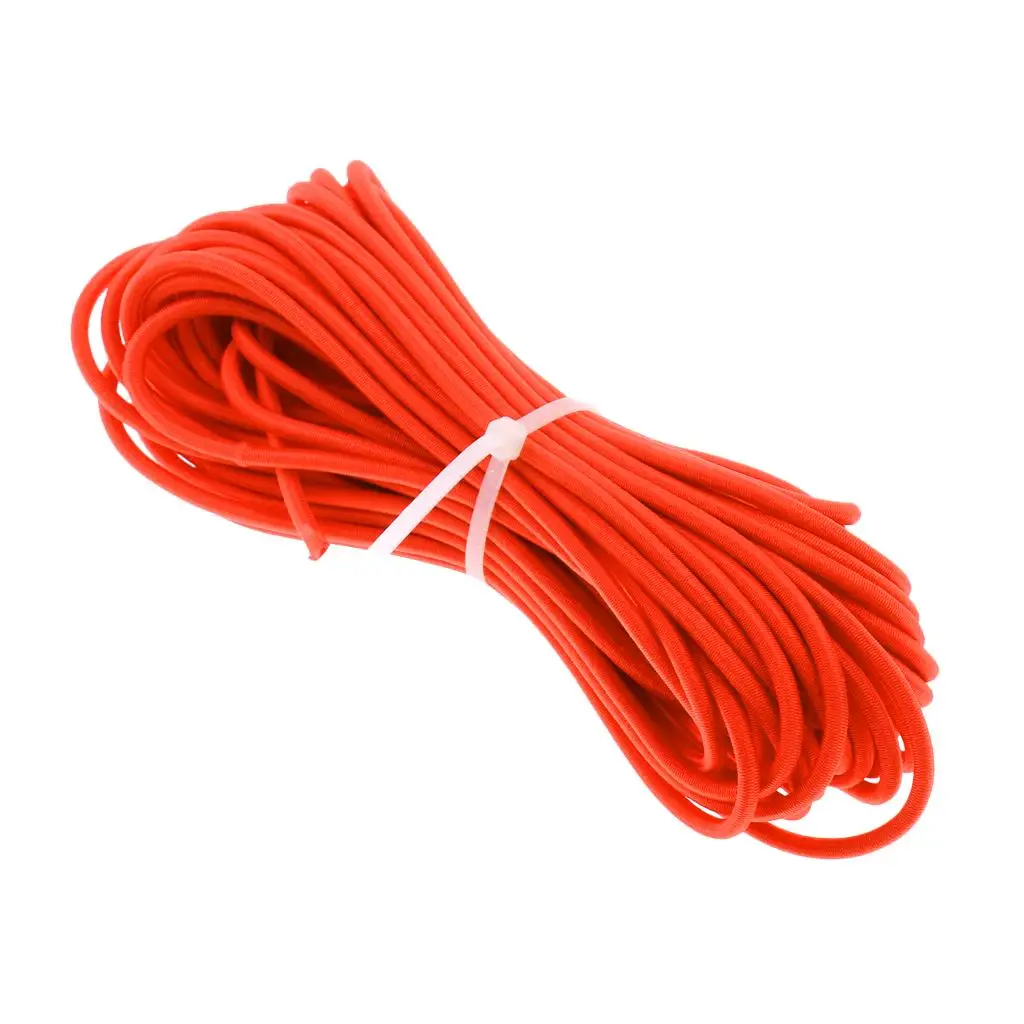 2xElastic Bungee Rope Shock Cord Tie Down Trailer Boat Kayak - Orange 3mm 10m