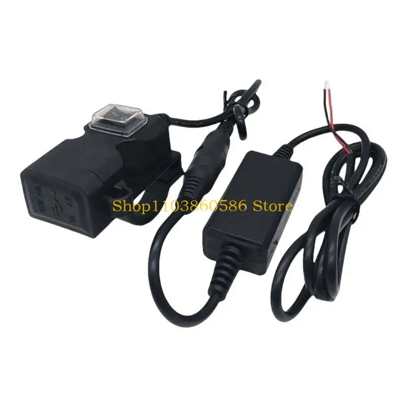 

242A Double USB Port Motorbike Electric Vehicles Chargers Waterproof Power Supply Socket High Efficiency for Travel Charging