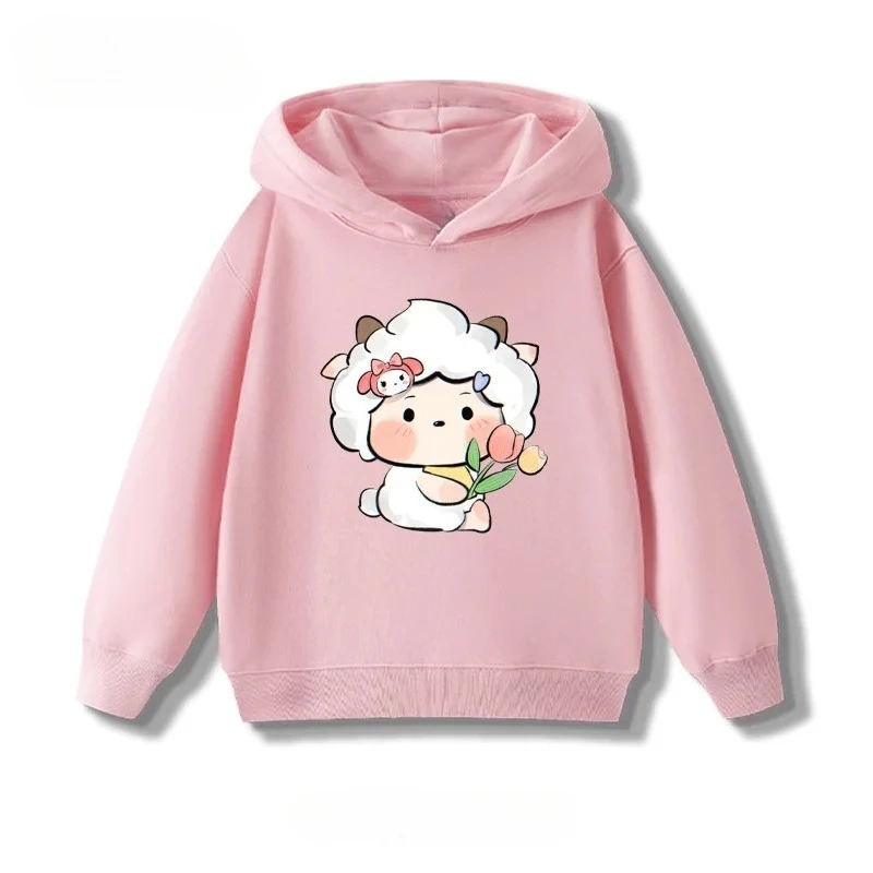 

Lazy Sheep co-branded cartoon children's hoodie, a new warm autumn and winter top, a comfortable and versatile hoodie
