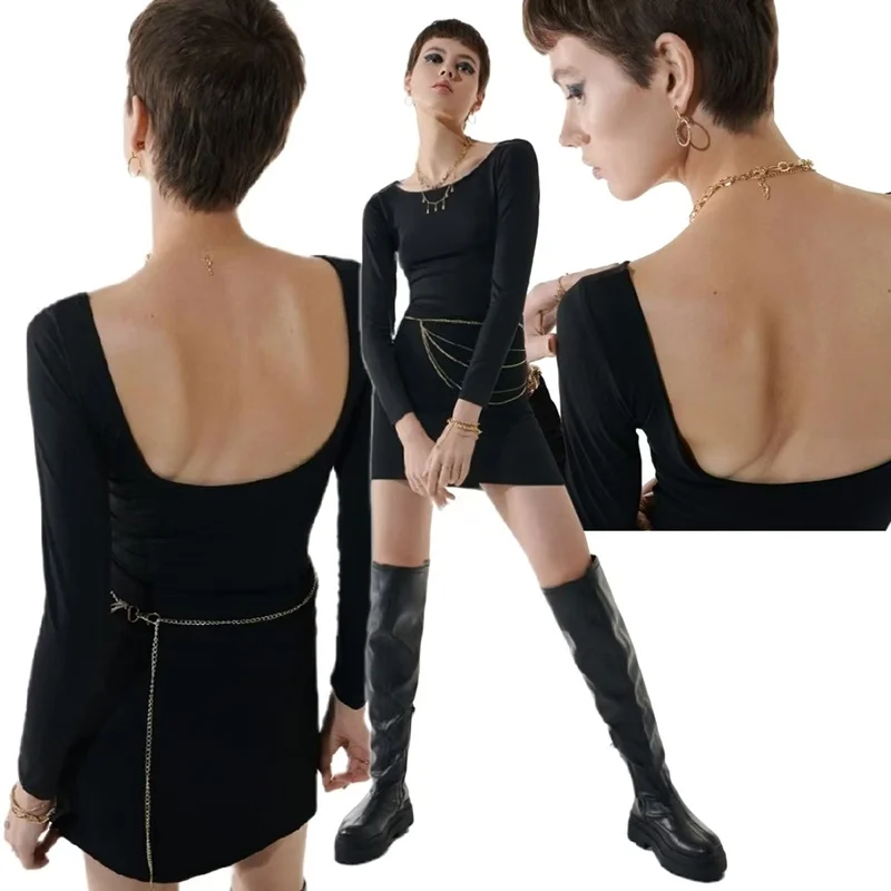 

Сексуальный женский комплект из двух предметов: топ с длинным рукавом и боди-комбинезон, удобное нижнее белье для дома