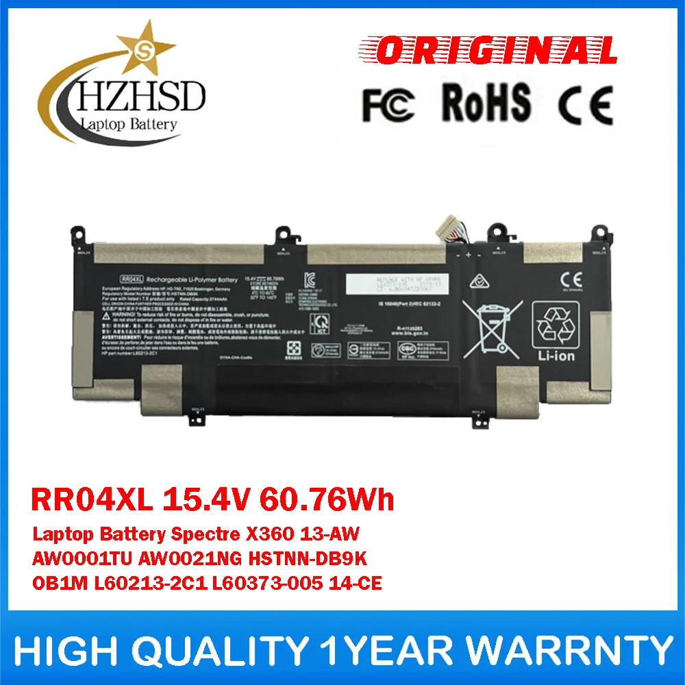 RR04XL 15.4V 60.76Wh Genuine Original Laptop Battery For HP SpectreX360 13-AW AW0001TU AW0021NG HSTNN-DB9K L60213-2C1 L60373-005