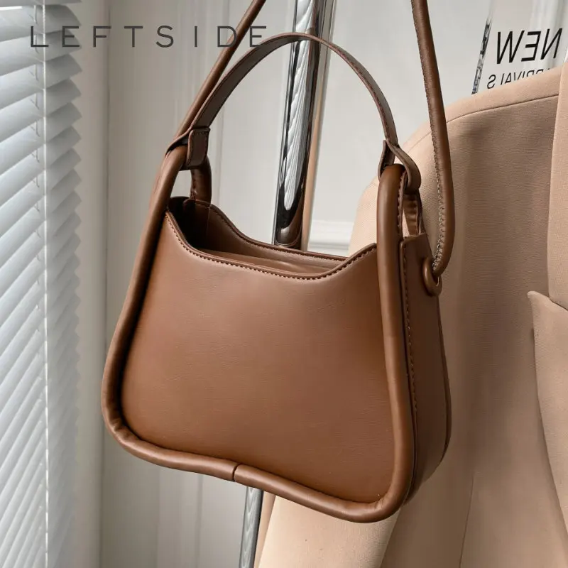 LEFTSIDE Small Top Handle Crossbody Bag for Women 2023 Trend Purses Handbag PU Leather Shoulder Bags Tote Official Store