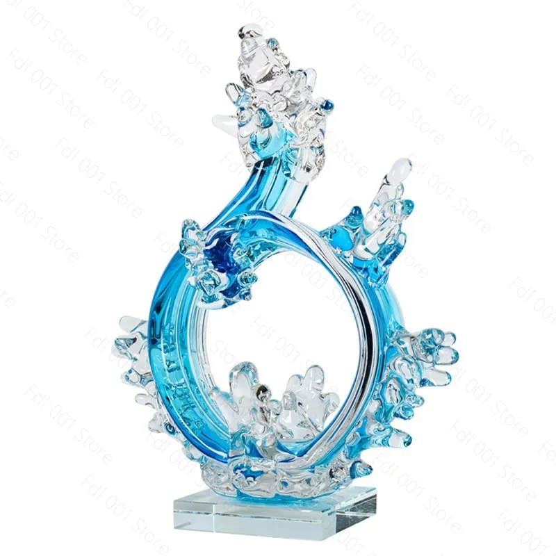 Light luxury glazed handicrafts lucky entrance TV cabinet wine cabinet art ornament housewarming gift