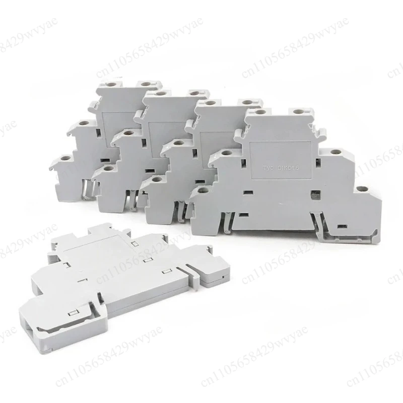 50Pcs 1.5mm² 3-Tier Screw DIN Rail Terminal Block