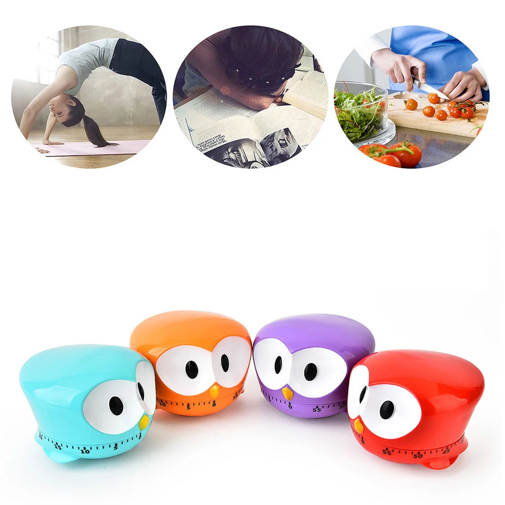 

Plastic Owl Shape Kitchen Timer Manual Cooking Timekeeper Household Countdown Timer Kitchen Reminder Random Color