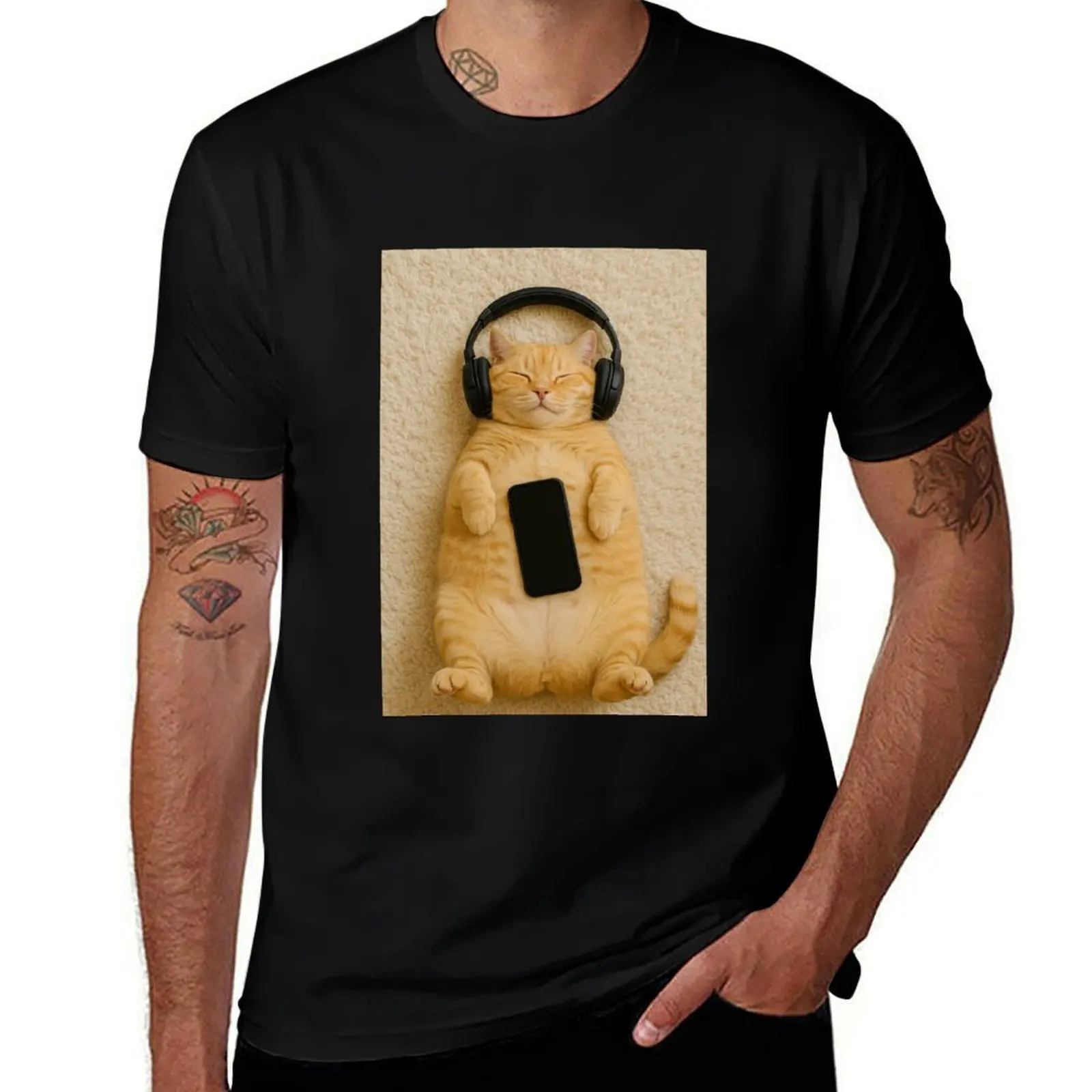 

Lo-Fi cat dream T-Shirt cotton man t-shirts anime tshirt baggy shirts custom t shirt anime shirts men