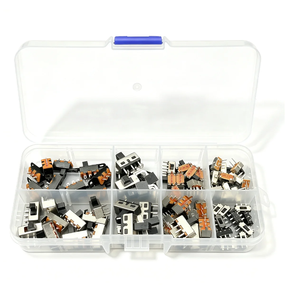 70Pcs Mini Slide Switch Assortment Kit, Vertical On-Off Micro Toggle Switch PCB Mount for Electronic DIY Project