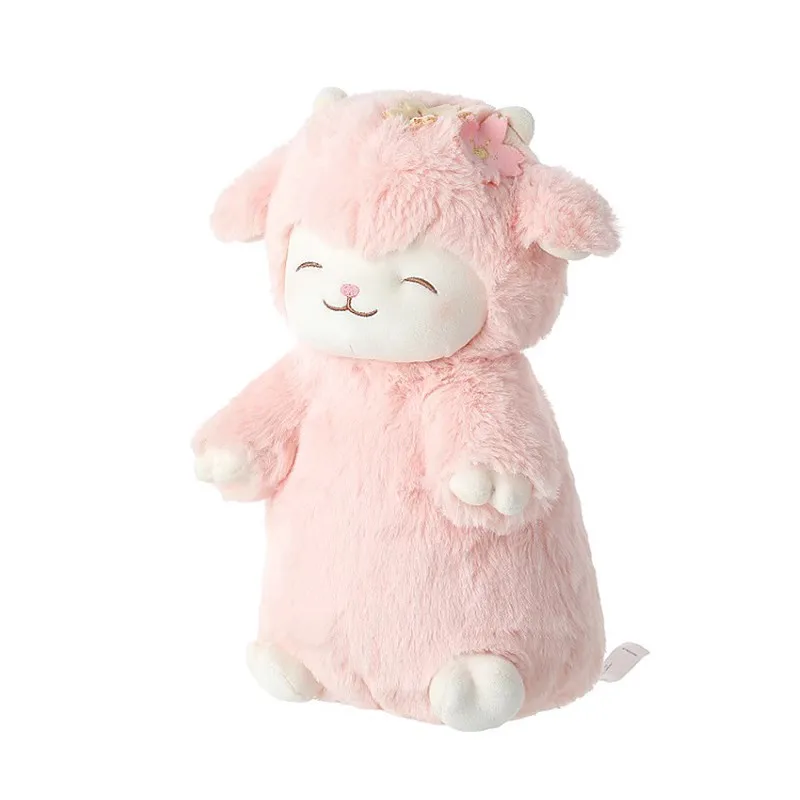 SANRIO mon Piano doux doux couché agneau en peluche jouet mignon mouton poupée oreiller pour filles pépinière décor Kawaii peluche Animal