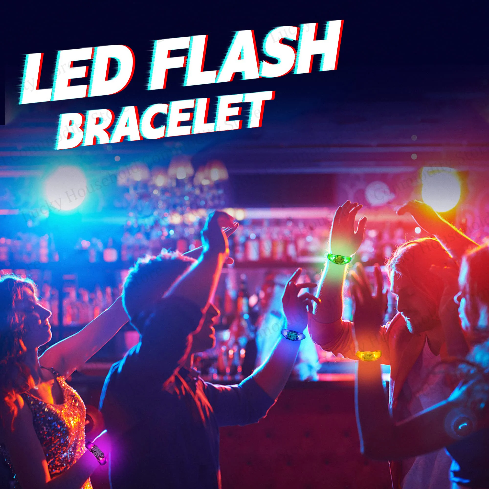 Music & Sound Activated Led Bracelets Glow Bracelets Light Up Bangle Wristband Glow In the Dark Party for Concert Party Camping