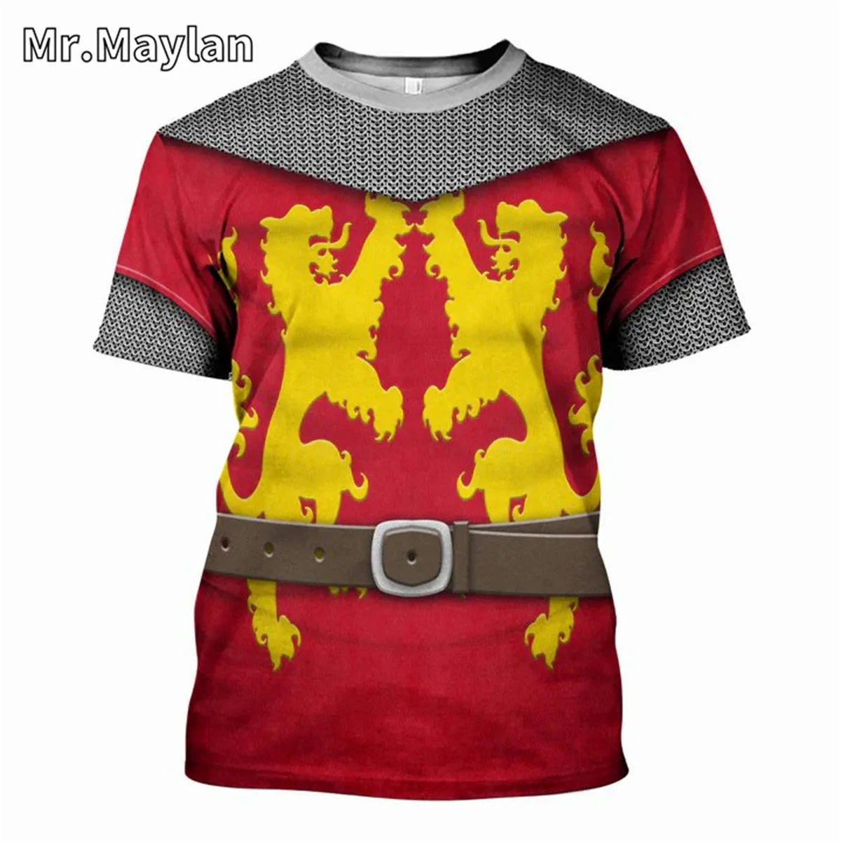 Medieval Knights Armor Cosplay Costume Tshirt 3D Men T shirt Vintage Fashion Short Sleeve Shirt Summer Streetwear Unisex Tee-011