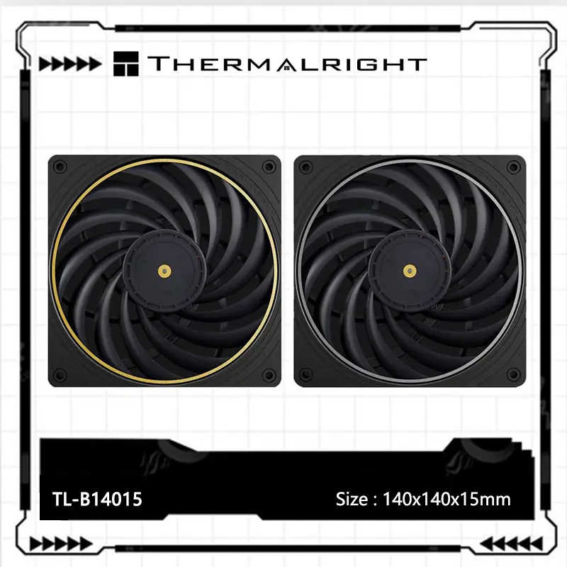 Thermalright TL-B14015 14cm chassis fan/140x140x15mm/ring blade/LCP material polymer blade/double ball bearing cooling fan