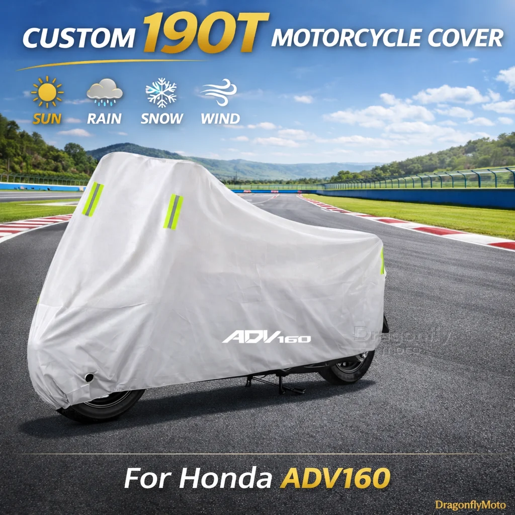 

Чехол для мотоцикла Honda ADV150 ADV160 ADV350 ADV 150 160 350, серебристый, водонепроницаемый, защита от УФ-излучения, дождя, пыли, солнца, для улицы и дома