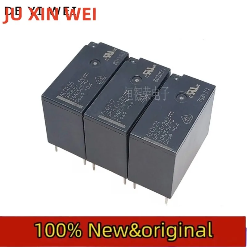2PCS/Lot  Relay  ALQ105 ALQ112 ALQ124  JQ1P-5V  12V  24V-F  10A  5PIN