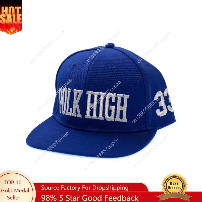 Polk High Hat #33 Al Bundy Adult Cap Embroidered Flat Royal Snap Closure Cosplay