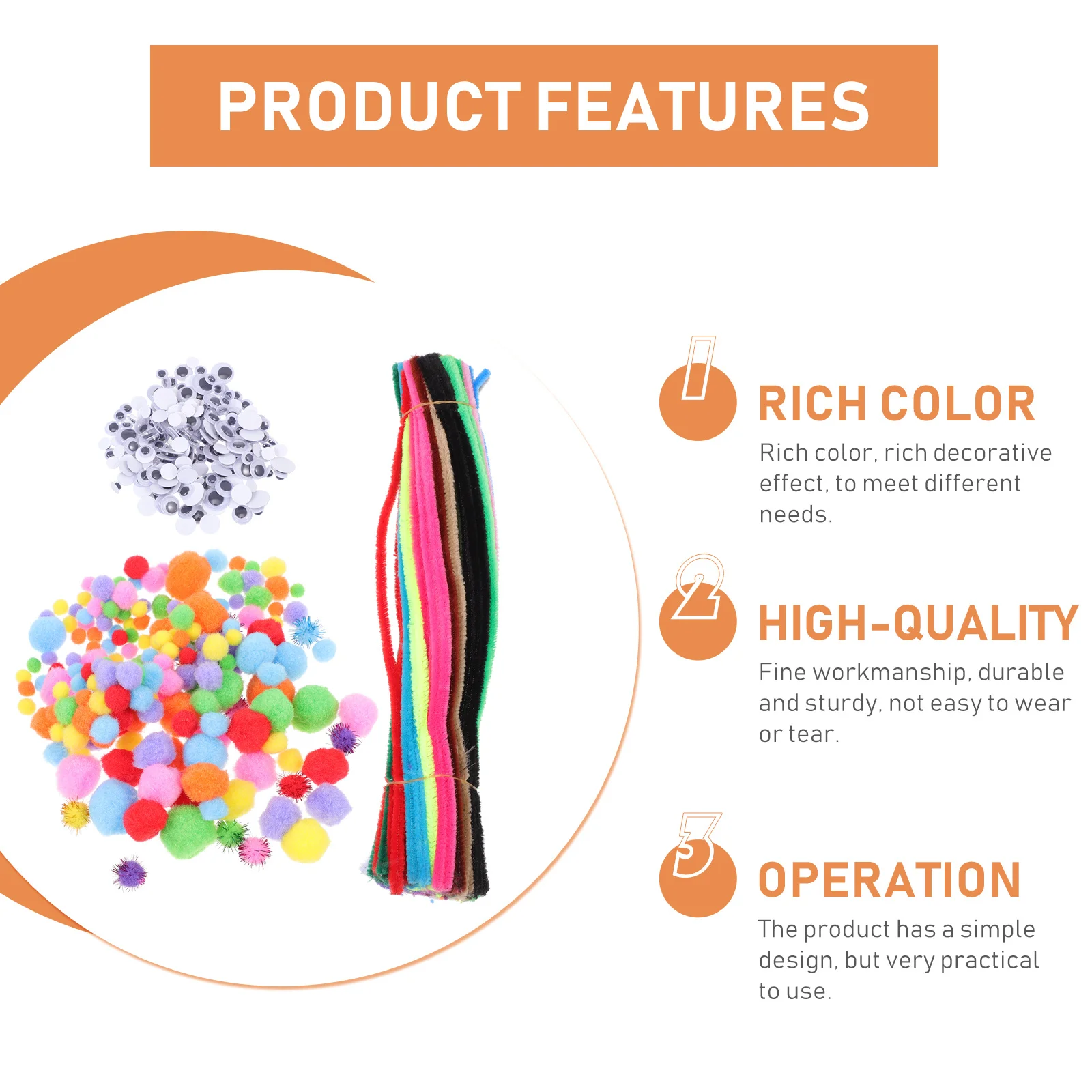 1Set Twisted Sticks Kit Kids Kleurrijke DIY-materialen voor knutselbenodigdheden Creatieve handgemaakte accessoires Educatieve leuke kunst