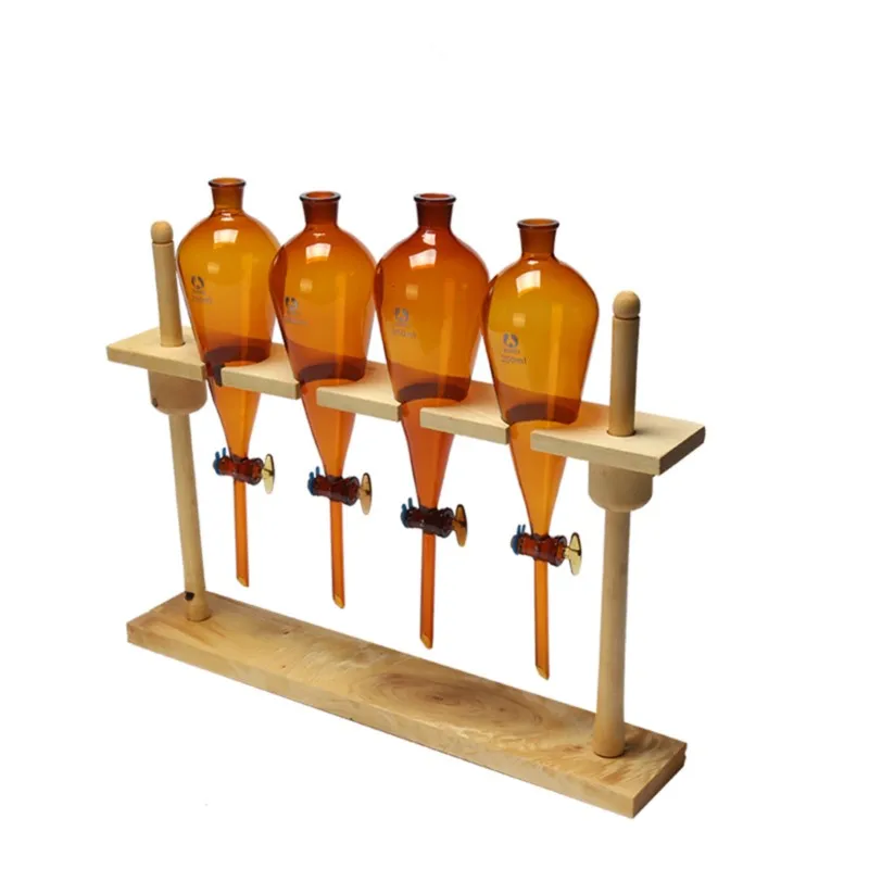 High Quality Wooden Separatory funnel Stand Rack  4 Holes Lab Supplies 125/250/500ml
