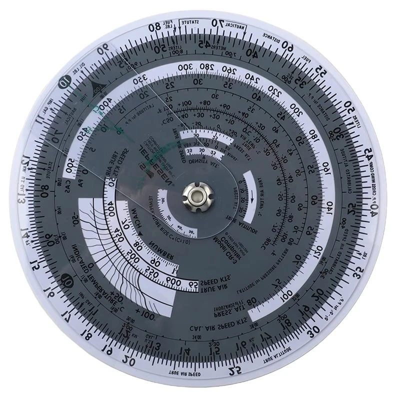 DTA4-Aviation Plotter Slide Rule Flight Vector Ruler For Aviation Flight Training Pilot Training
