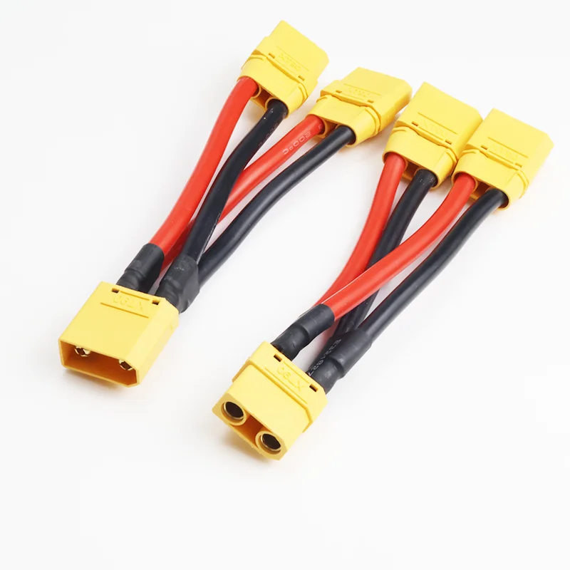 

XT90H 10AWG параллельный разъем батареи, штекер/гнездовой кабель, двойной удлинитель, Y-образный разветвитель/3-сторонний силиконовый провод для двигателя батареи RC