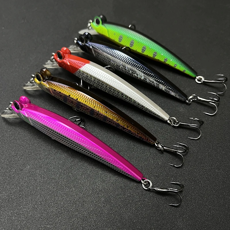 90mm 10g afundando lento jerkbait minnow iscas de pesca wobbler baixo truta artificial duro isca swimbait equipamentos de pesca
