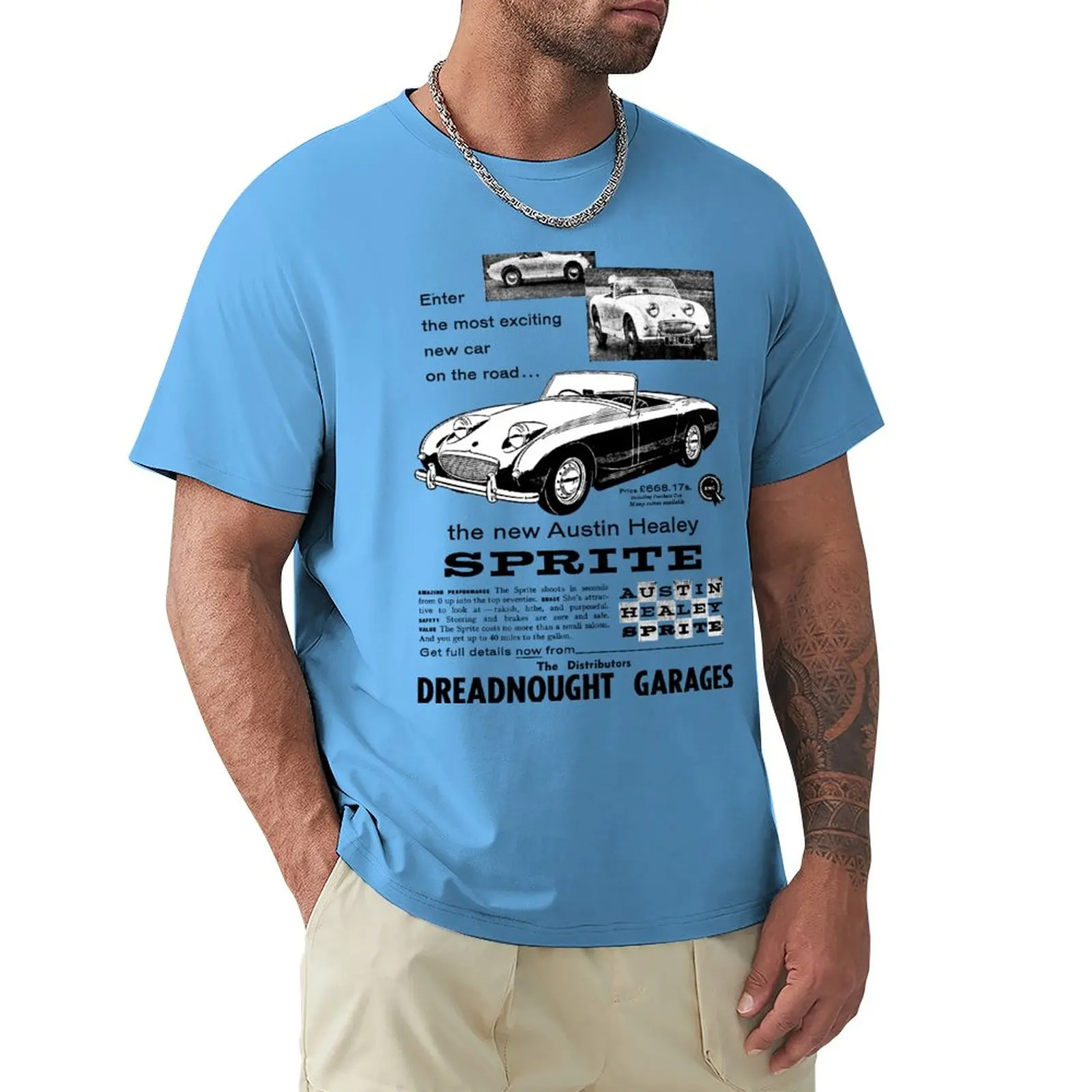 AUSTIN HEALEY FROGEYE SPRITE T-Shirt heavyweight t shirts Short t-shirt Blouse Men's t shirts