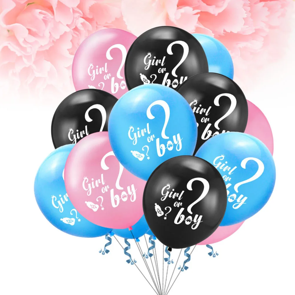

50Pcs Gender Reveal Balloons Latex Printed Balloon Set Perfect for Baby Shower Birthday Party Decorative Supplies Girl Or Boy